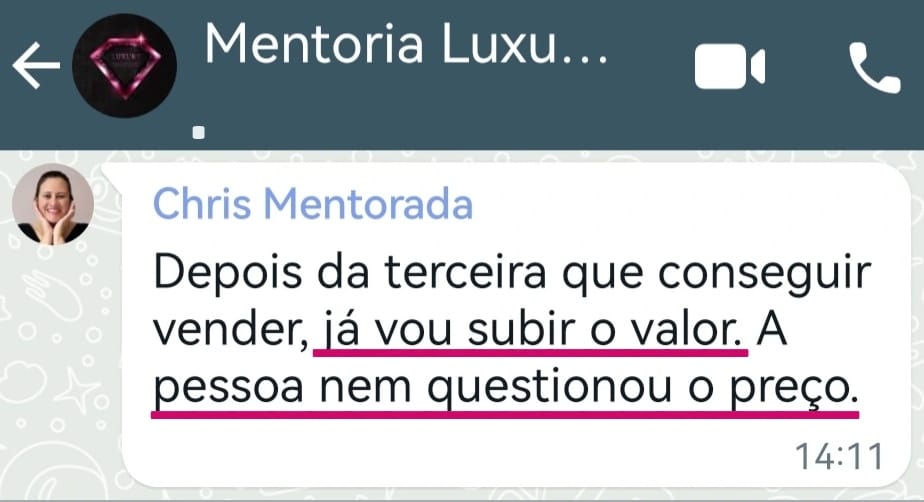 Depoimento de Cris Pereira