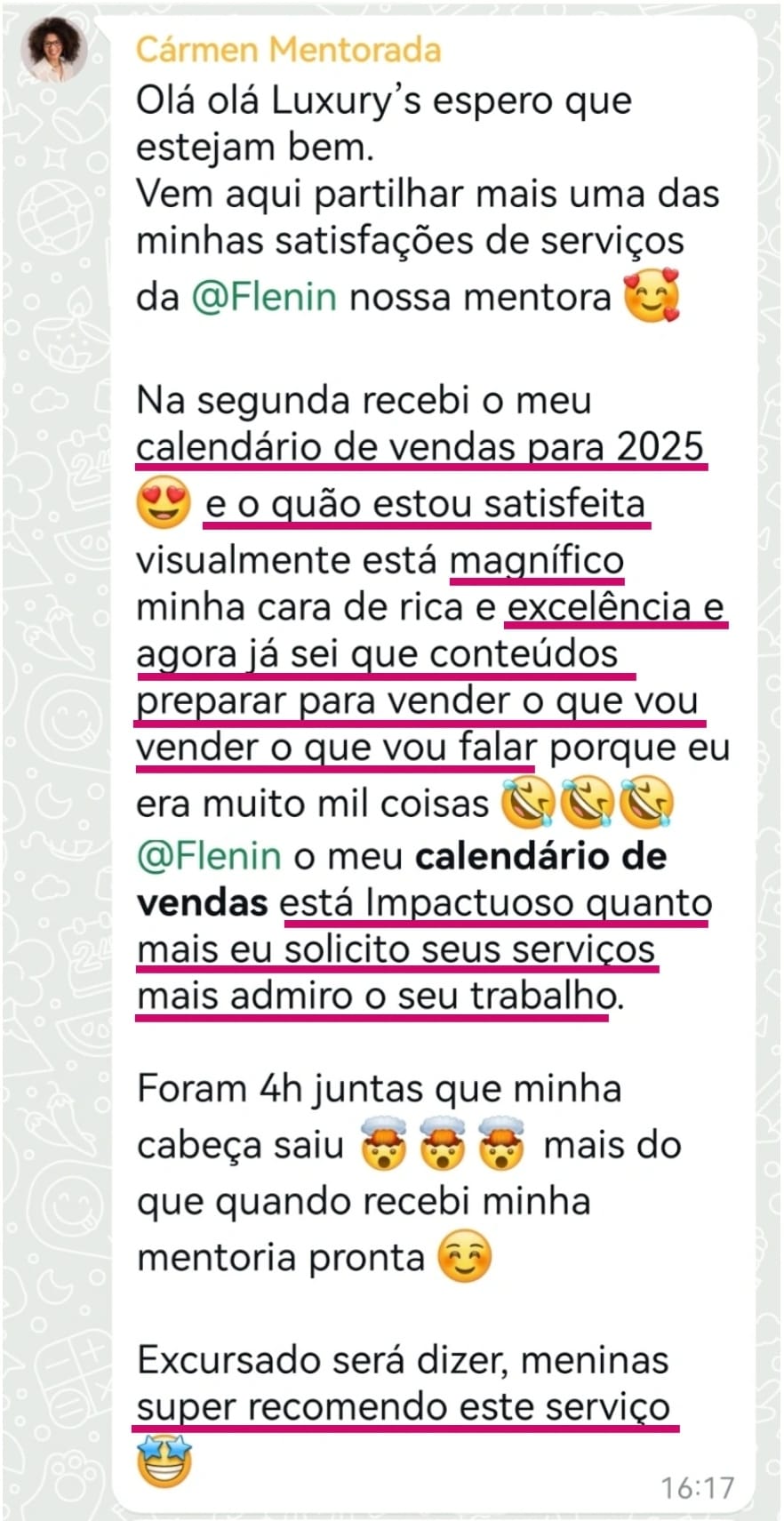 Depoimento de Cármen de Araújo